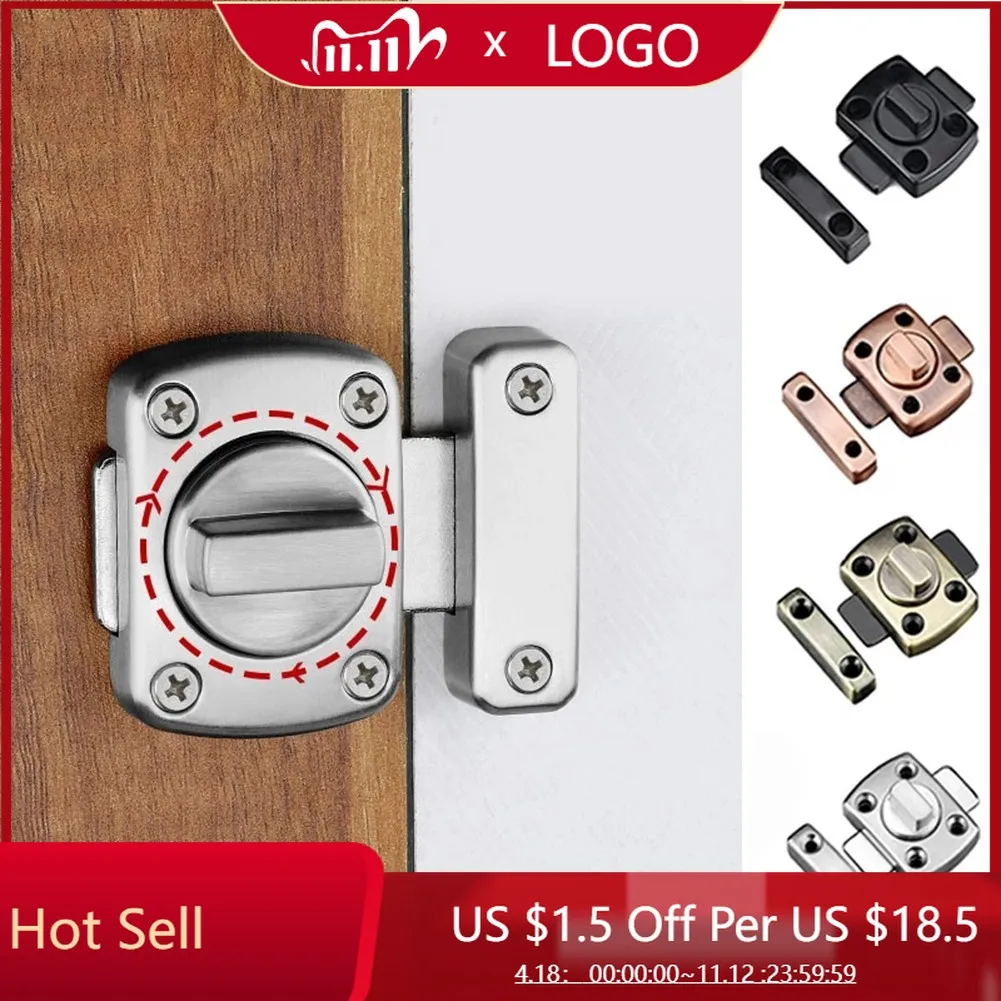 

Anti-theft Door Lock Buckles Cast Metal Hook Door Latch Toilet Doors Right Angle Sliding Gate Lock Bolts