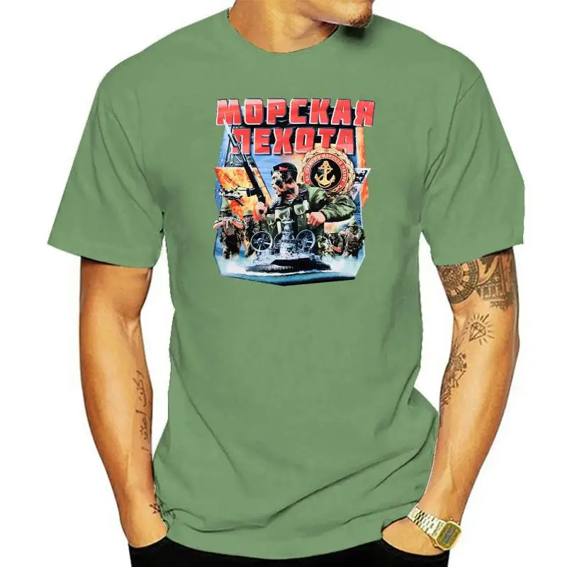 

Men T Shirt 2022 Summer 100% Cotton T-shirt military Marines in black 100% cotton.T-shirts includes front russian T-Shirt