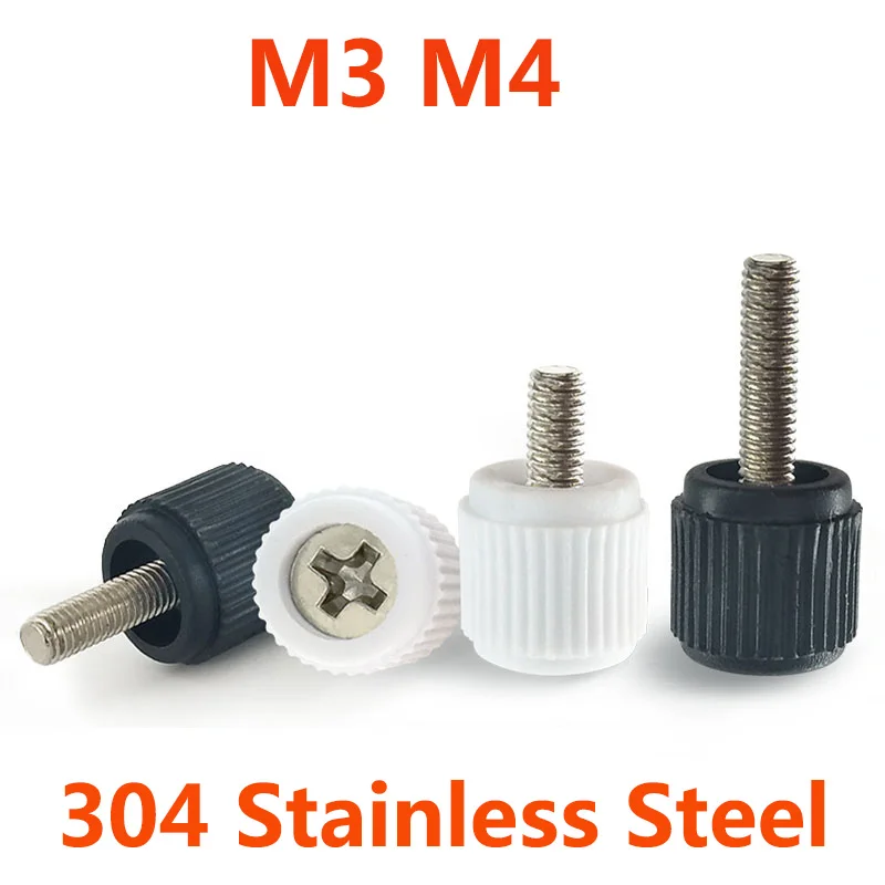 Stainless Steel Plastic Hand Screw White Black Plastic Head Cross Groove Bolt Computer Case Screw Thumb Screw Case Cooling Fan
Stainless Steel Plastic Hand Screw White Black Plastic Head Cross Groove Bolt Computer Case Screw Thumb Screw Case Cooling Fan