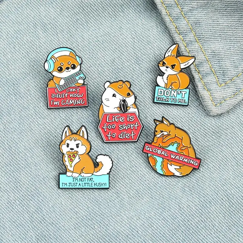 Cute Orange Animals Enamel Pins Custom Fox Shiba Inu Hamster Brooches Shirt Lapel Badge Bag Global Warming Jewelry Gift for Kids
Cute Orange Animals Enamel Pins Custom Fox Shiba Inu Hamster Brooches Shirt Lapel Badge Bag Global Warming Jewelry Gift for Kids