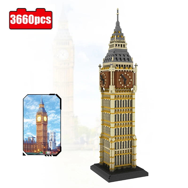 3660pcs World Architecture London Big Ben Diamond Building Blocks 3D Model DIY Blocks Bricks Building Toys for Children Gifts
3660pcs World Architecture London Big Ben Diamond Building Blocks 3D Model DIY Blocks Bricks Building Toys for Children Gifts