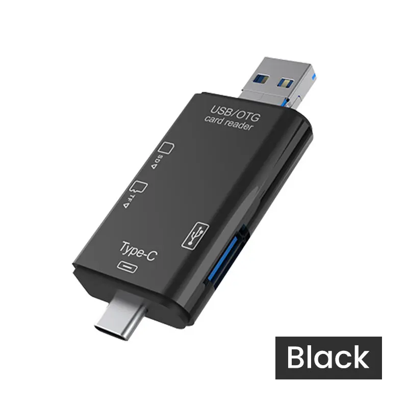 

SD Card Reader USB C Card Reader 6 In 1 USB 2.0 TF/Mirco SD Smart Memory Card Reader Type C OTG Flash Drive Cardreader Adapter