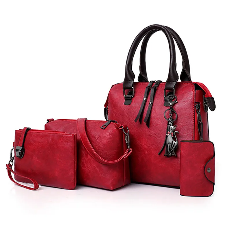 Luxury Brand 4 Psc/set Women's Handbags Large Capacity Women Bag Ladies Leather Tote Fashion Shoulder Bags for Women 2021 Wallet
Luxury Brand 4 Psc/set Women's Handbags Large Capacity Women Bag Ladies Leather Tote Fashion Shoulder Bags for Women 2021 Wallet
