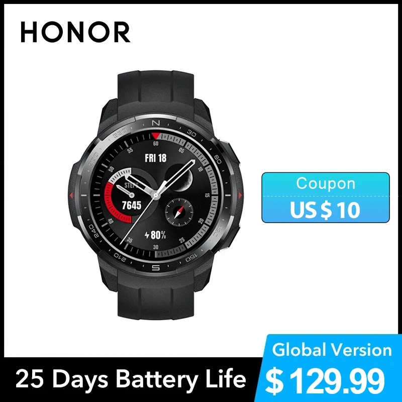 HONOR Watch GS Pro Global Version GPS SpO2 Heart Rate Monitor Bluetooth Calls 25 Days Battery Sports Fitness Smart Watch for Men
HONOR Watch GS Pro Global Version GPS SpO2 Heart Rate Monitor Bluetooth Calls 25 Days Battery Sports Fitness Smart Watch for Men