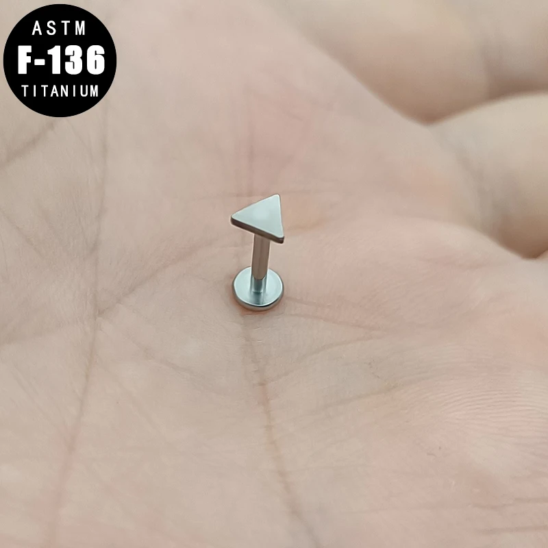 ASTM F136 Titanium Labret Lip Ring Flat Triangle Top Ear Piercing Helix Tragus Cartilage Earring Anodized Labret Studs Jewelry
ASTM F136 Titanium Labret Lip Ring Flat Triangle Top Ear Piercing Helix Tragus Cartilage Earring Anodized Labret Studs Jewelry