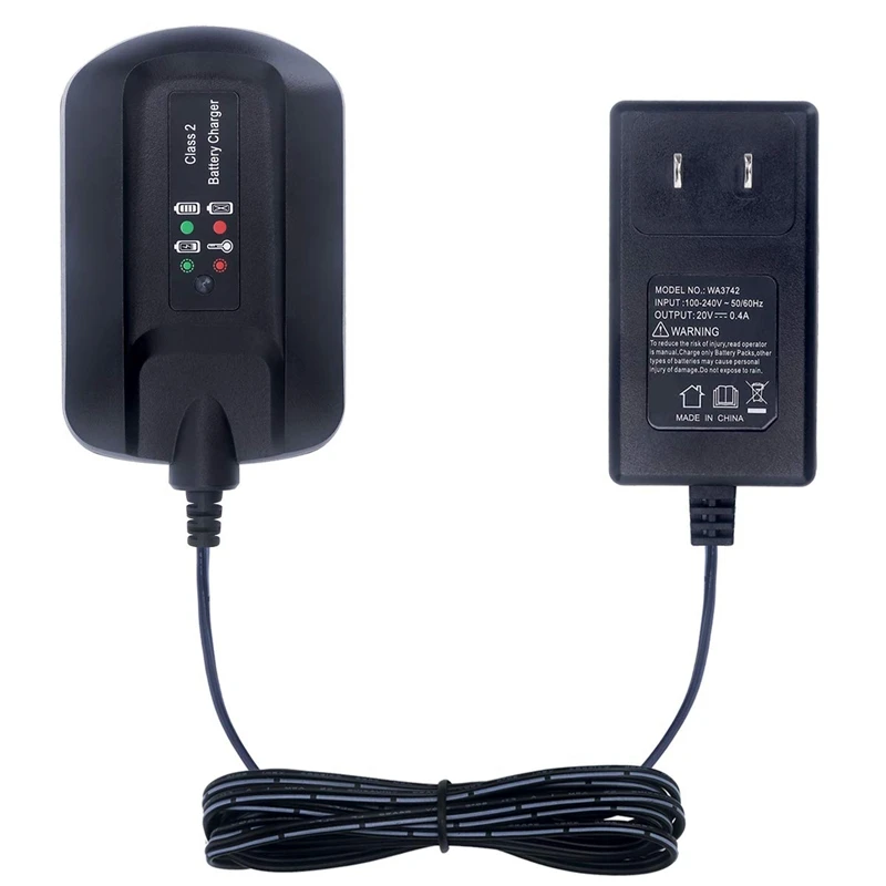 US Plug WA3742 WA3732 20V Lithium Charger Compatible With Worx 18V/20V Powershare Battery WA3525 WA3520 WA3512 WA3512.1
US Plug WA3742 WA3732 20V Lithium Charger Compatible With Worx 18V/20V Powershare Battery WA3525 WA3520 WA3512 WA3512.1