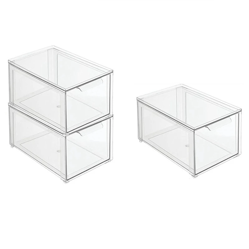 Stackable Clear Plastic Organizer Drawers 3 Piece Set Organize Cosmetics And Beauty Supplies On A Vanity
Stackable Clear Plastic Organizer Drawers 3 Piece Set Organize Cosmetics And Beauty Supplies On A Vanity