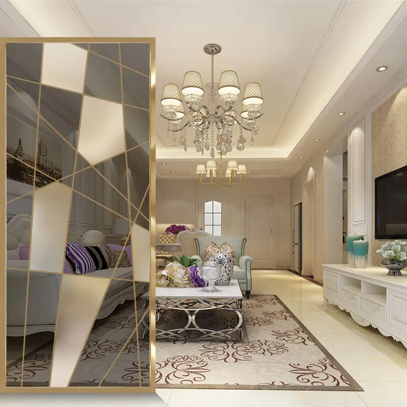 Customized modern screen partition living room entrance porch art glass simple tempered frosted bedroom half wall shielding
Customized modern screen partition living room entrance porch art glass simple tempered frosted bedroom half wall shielding