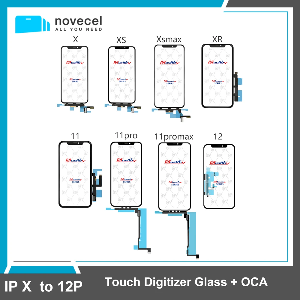 NOVECEL 10pc OEM Copy Glass Touch Digitizer With OCA Glue For iPhone 11pro X Xs Max XR 11 12 pro Screen Repair Parts Replacement
NOVECEL 10pc OEM Copy Glass Touch Digitizer With OCA Glue For iPhone 11pro X Xs Max XR 11 12 pro Screen Repair Parts Replacement