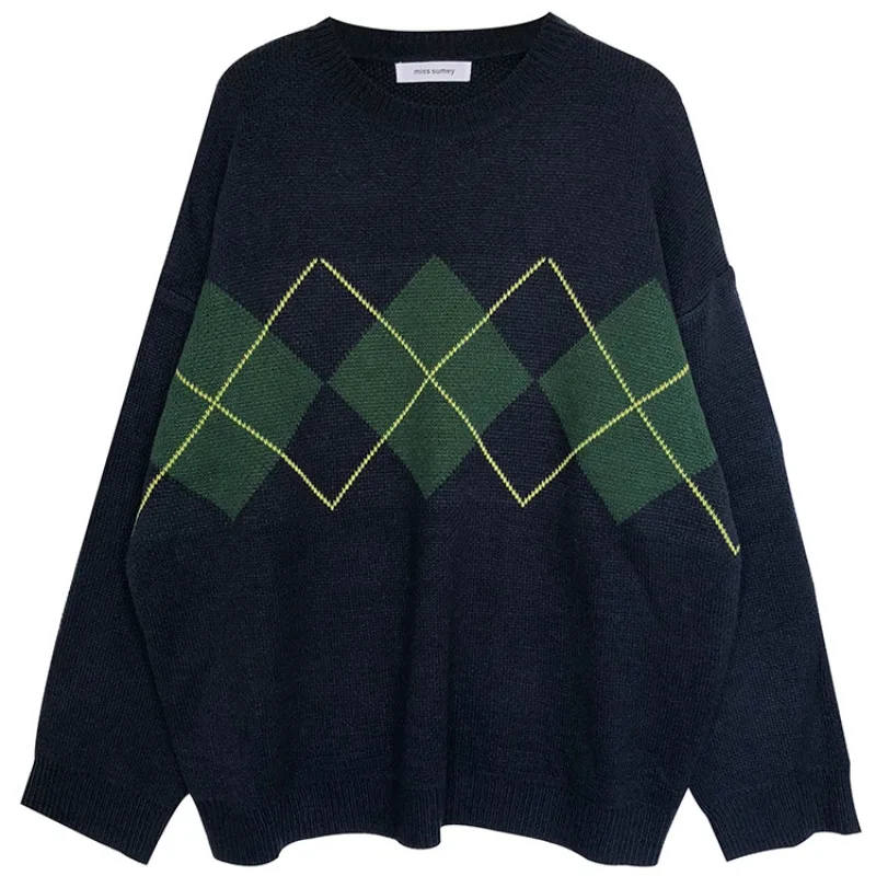 Hot Sale Women Knit Sweater Fashion Pullovers Ladies Winter Loose Sweater Korean College Style Women Jumper Plaid Sweater
Hot Sale Women Knit Sweater Fashion Pullovers Ladies Winter Loose Sweater Korean College Style Women Jumper Plaid Sweater