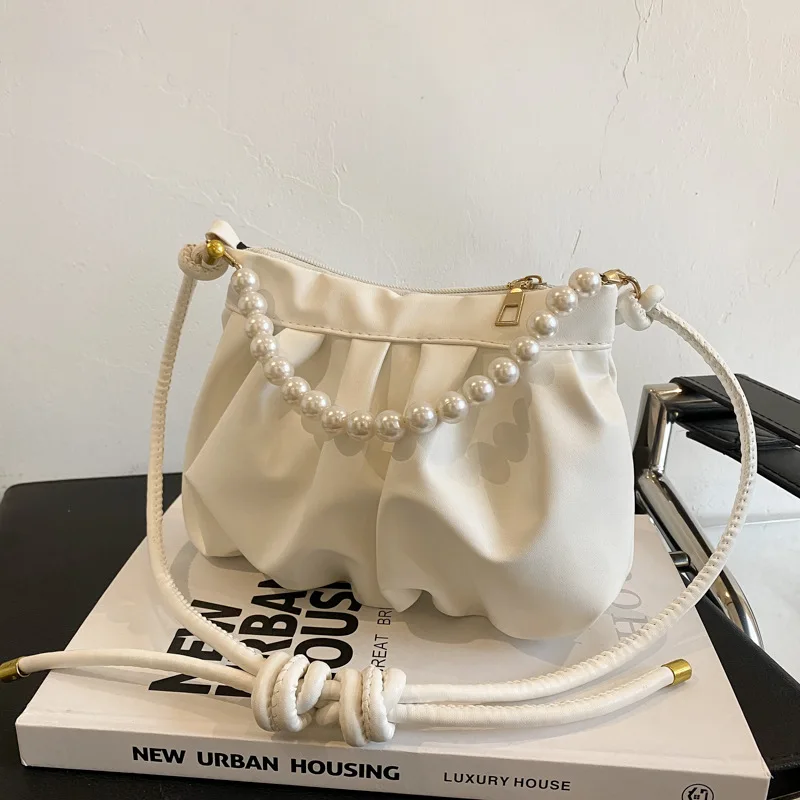 

New Fashion White Cloud Bag Flap PU Leather Handbags Purse for Women Casual Bag Ladies Crossbody Shoulder Bags Girls Phone Bags