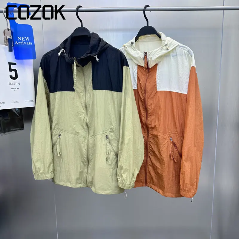 Летняя Солнцезащитная куртка с капюшоном UPF50, мужская одежда в стиле пэчворк, спортивная одежда, верхняя одежда унисекс, Повседневная Свободная ветровка на молнии 2023
Летняя Солнцезащитная куртка с капюшоном UPF50, мужская одежда в стиле пэчворк, спортивная одежда, верхняя одежда унисекс, Повседневная Свободная ветровка на молнии 2023