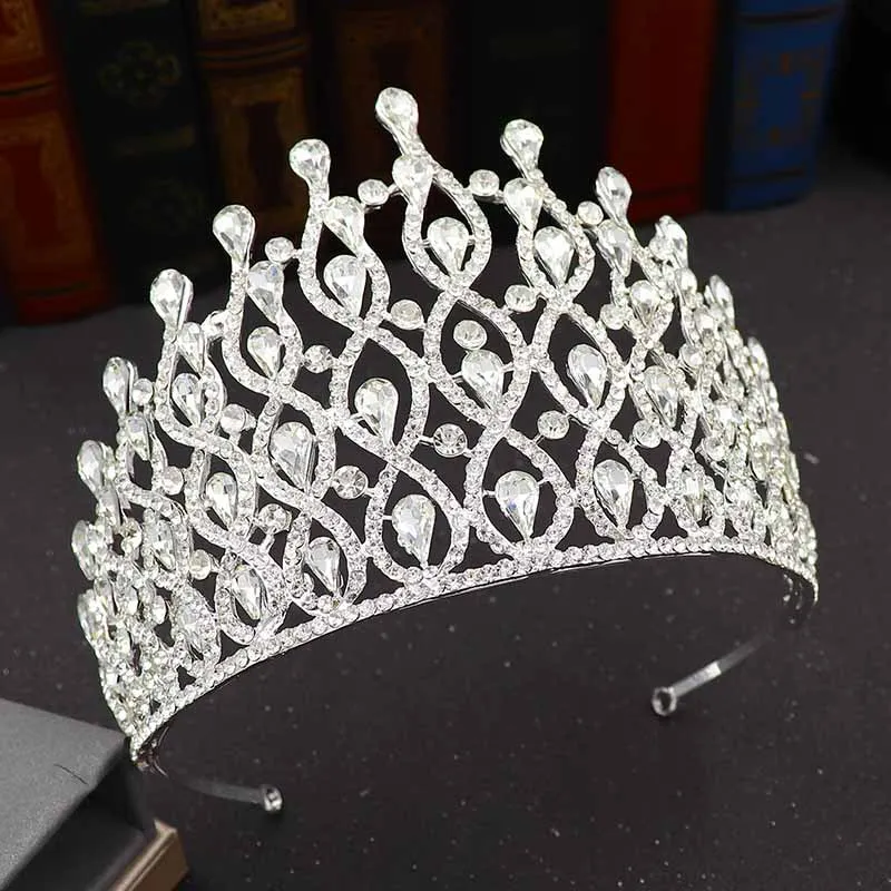 Luxury Baroque Sliver Color Crystal Queen Big Crowns Women Tiaras Wedding Hair Accessories Rhinestone Diadem Bridal Headband
Luxury Baroque Sliver Color Crystal Queen Big Crowns Women Tiaras Wedding Hair Accessories Rhinestone Diadem Bridal Headband