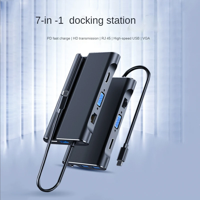 USB C hub Docking Station to HDMI-compatible hub USB3.0 HDMI-Compatible VGA RJ45 PD Adapter With phone holder for Macbook Dock
USB C hub Docking Station to HDMI-compatible hub USB3.0 HDMI-Compatible VGA RJ45 PD Adapter With phone holder for Macbook Dock