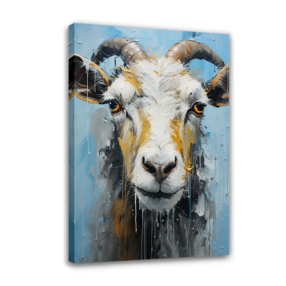 Forbeauty Blue Background White Goat Framed Gallery Canvas Painting Colorful Vase Antique For Home Decoration
Forbeauty Blue Background White Goat Framed Gallery Canvas Painting Colorful Vase Antique For Home Decoration