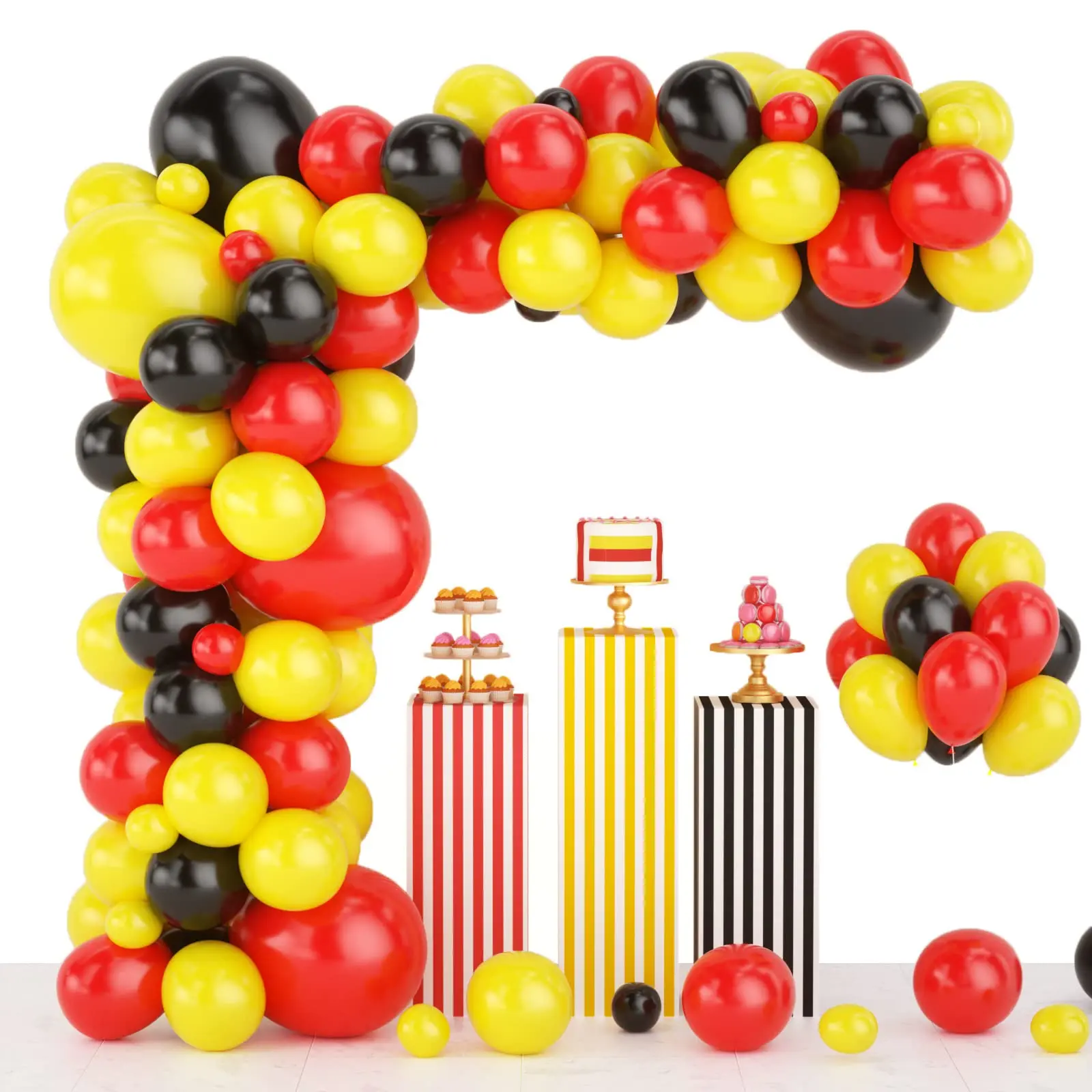 114 Pieces Red Black Yellow Balloon Garland Arch Kit, Race Car, Flash Theme, Baby Shower, Birthday Wedding Backdrop Decorations
114 Pieces Red Black Yellow Balloon Garland Arch Kit, Race Car, Flash Theme, Baby Shower, Birthday Wedding Backdrop Decorations