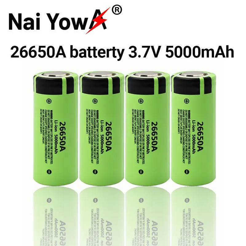 Original 26650A 3.7V 5000mAh Battery High Capacity 26650 20A Power Battery Lithium Ion Rechargeable Battery for Toy Flashlight
Original 26650A 3.7V 5000mAh Battery High Capacity 26650 20A Power Battery Lithium Ion Rechargeable Battery for Toy Flashlight