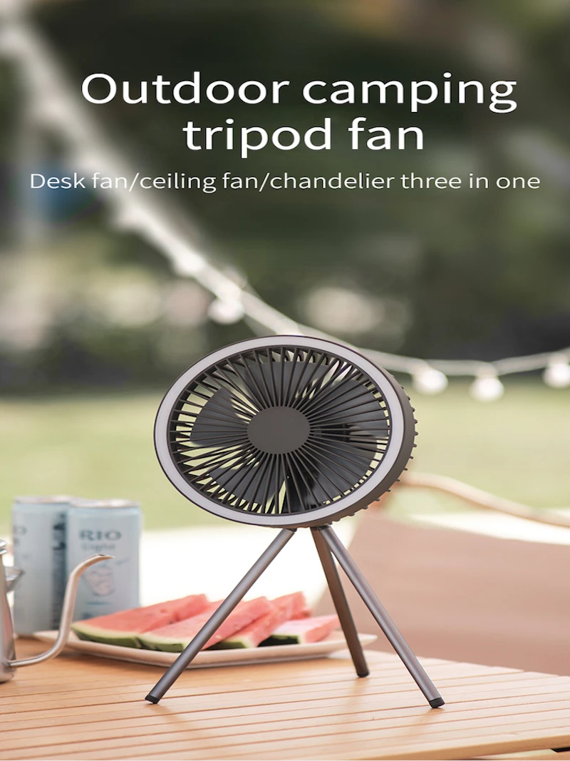 Camping Fan Multifunctional Mini Fan Portable USB Rechargeable Outdoor Camping Ceiling Fan Led Light Tripod Stand Desktop Fan
Camping Fan Multifunctional Mini Fan Portable USB Rechargeable Outdoor Camping Ceiling Fan Led Light Tripod Stand Desktop Fan