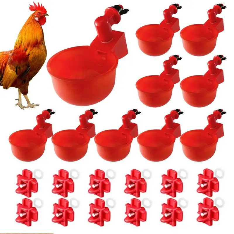 

Chicken Waterer Cups 5pcs Automatic Chicken Watering Cups Chicken Water Feeder Kit Poultry WatererPoultry Drinking Bowl For