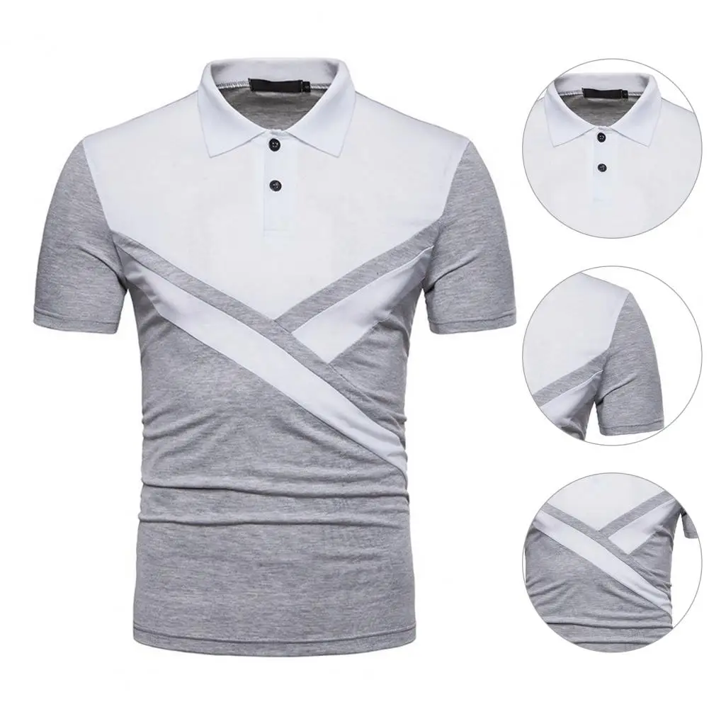 Trendy Men T-shirt Patchwork Business Polo Shirt Leisure Summer T-shirt
Trendy Men T-shirt Patchwork Business Polo Shirt Leisure Summer T-shirt
