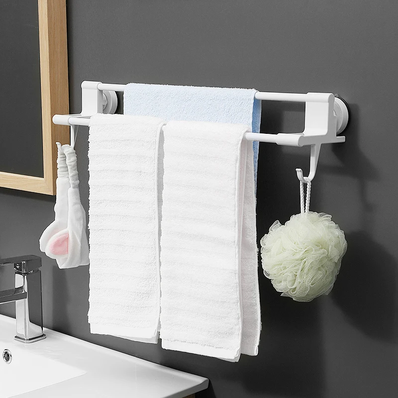 Bathroom No Trace Towel Holder Rack Shelves Shower Accessories Sets Double Layer Without Drilling Wall Mounted Kitchen Racks
Bathroom No Trace Towel Holder Rack Shelves Shower Accessories Sets Double Layer Without Drilling Wall Mounted Kitchen Racks