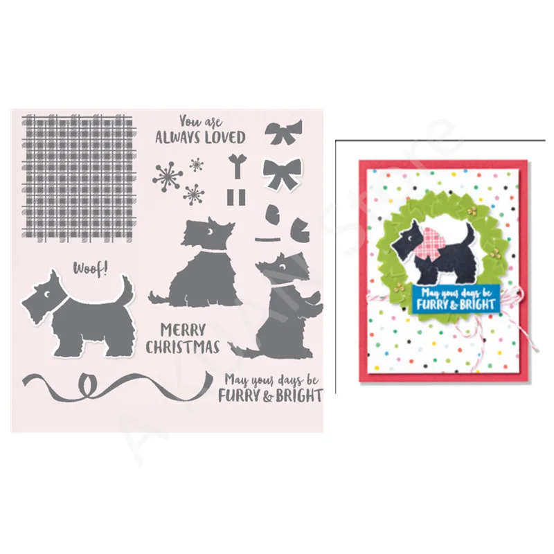 Christmas Scotty Metal Cutting Dies And Clear Stamps For Scrapbooking Greeting Card Craft Decoration Handmade 2022 New Arrival
Christmas Scotty Metal Cutting Dies And Clear Stamps For Scrapbooking Greeting Card Craft Decoration Handmade 2022 New Arrival