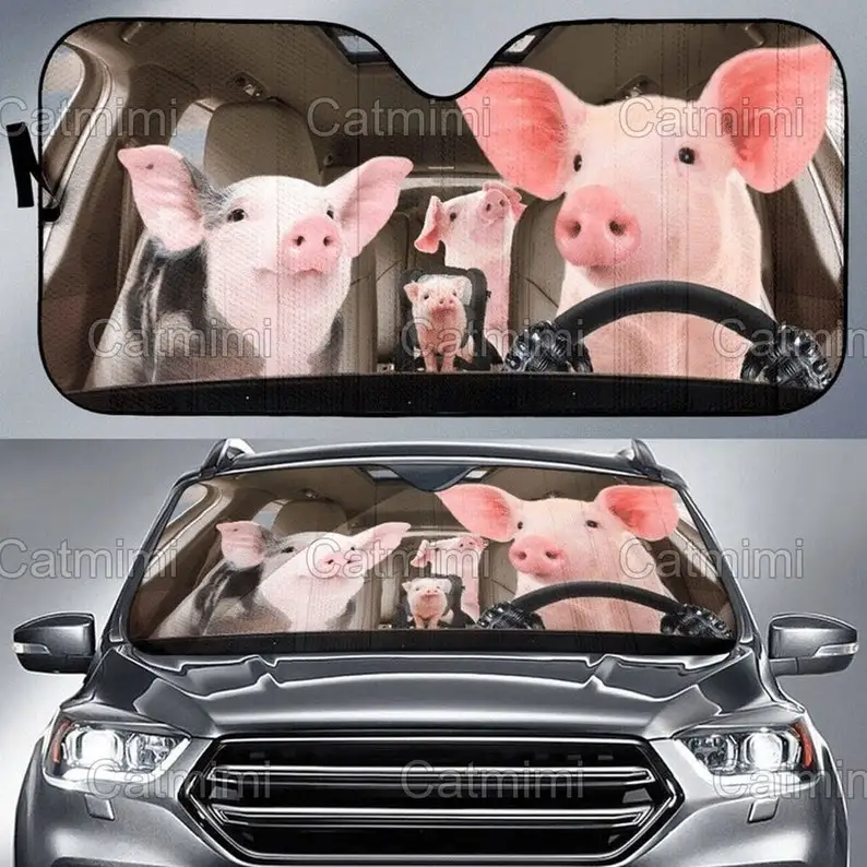 Pig Family Car Sun Shade, Funny Pig Sunshade, Car Sun Protector, Sunshade Car Windshield, Farm Auto Sun Shade, Gifts For Her PHT
Pig Family Car Sun Shade, Funny Pig Sunshade, Car Sun Protector, Sunshade Car Windshield, Farm Auto Sun Shade, Gifts For Her PHT