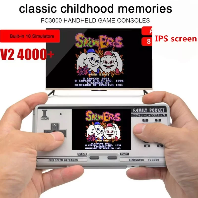 2022 FC3000 V2 IPS Handheld Game Console Video Gaming Console with 4000+ Retro Games 10 Simulator Pocket Game Player IPS Screen
2022 FC3000 V2 IPS Handheld Game Console Video Gaming Console with 4000+ Retro Games 10 Simulator Pocket Game Player IPS Screen