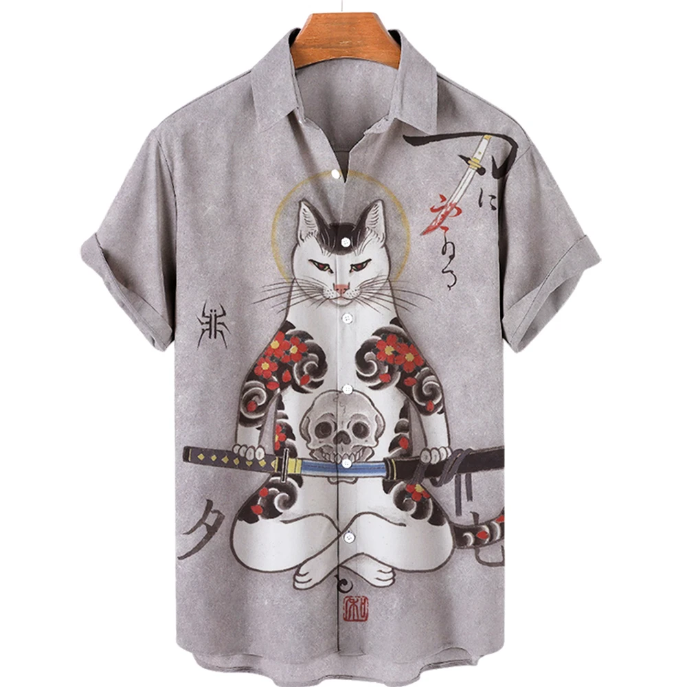 Yaz erkek hawaii gömlek yüksek kaliteli 3d hayvan Samurai kedi ksa yaka kol büyük boy düme hawaii erkekler boy gömlek
Yaz erkek hawaii gömlek yüksek kaliteli 3d hayvan Samurai kedi ksa yaka kol büyük boy düme hawaii erkekler boy gömlek