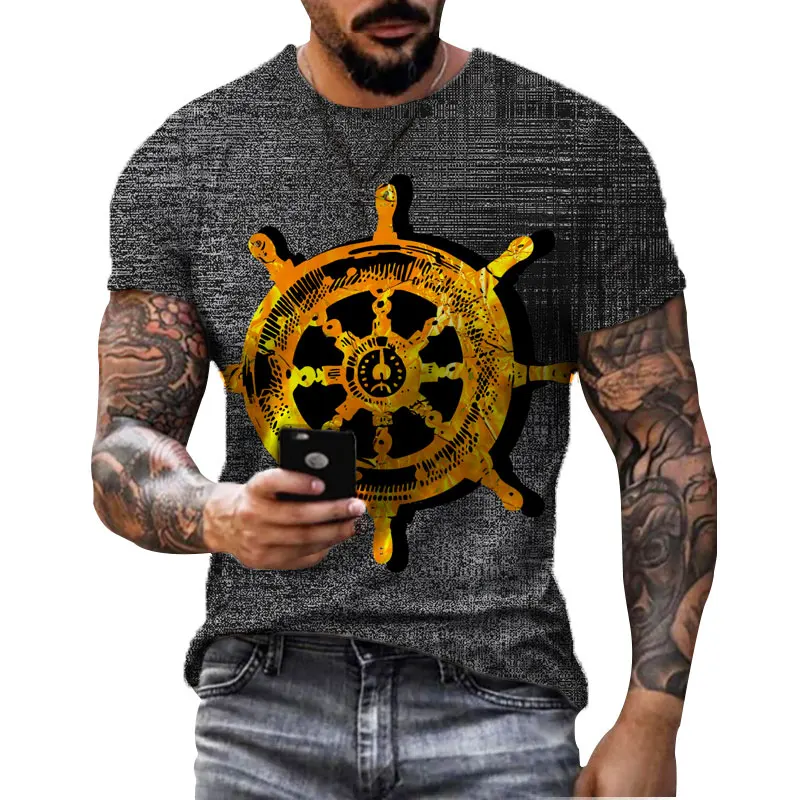 Summer hot-selling fashion trend men's compass 3D printing T-shirt summer cross wind T-shirt short sleeve fashion streetwear
Summer hot-selling fashion trend men's compass 3D printing T-shirt summer cross wind T-shirt short sleeve fashion streetwear