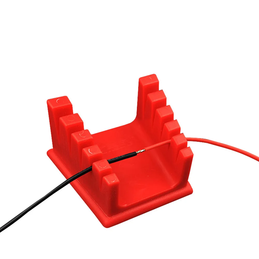 Soldering Wire Holder Red Plastic 4 Group Grooves 64*55*35mm For Fix 30AWG-12AWG Wires Welding Tool Accessories
Soldering Wire Holder Red Plastic 4 Group Grooves 64*55*35mm For Fix 30AWG-12AWG Wires Welding Tool Accessories