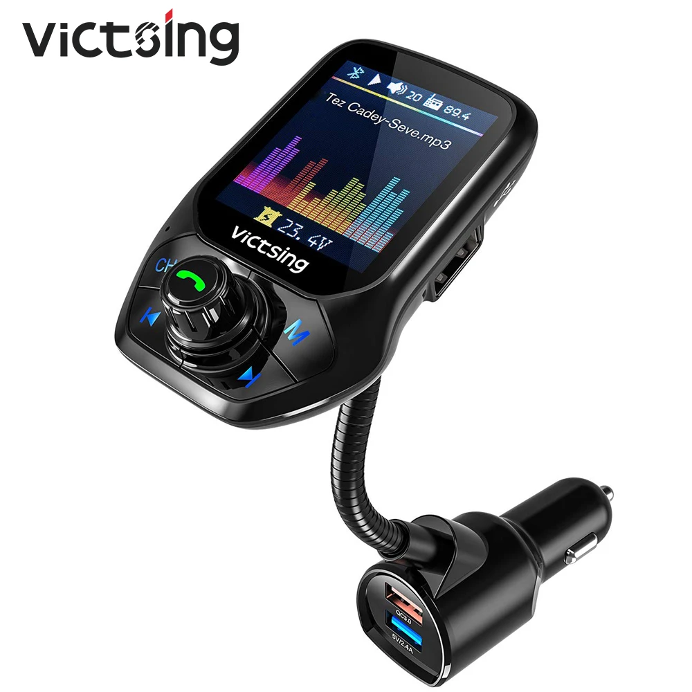 VicTsing Bluetooth Wireless Car kit Handfree LCD FM Transmitter Dual USB Car Charger 2.1A MP3 Music TF Card U disk AUX Player
VicTsing Bluetooth Wireless Car kit Handfree LCD FM Transmitter Dual USB Car Charger 2.1A MP3 Music TF Card U disk AUX Player