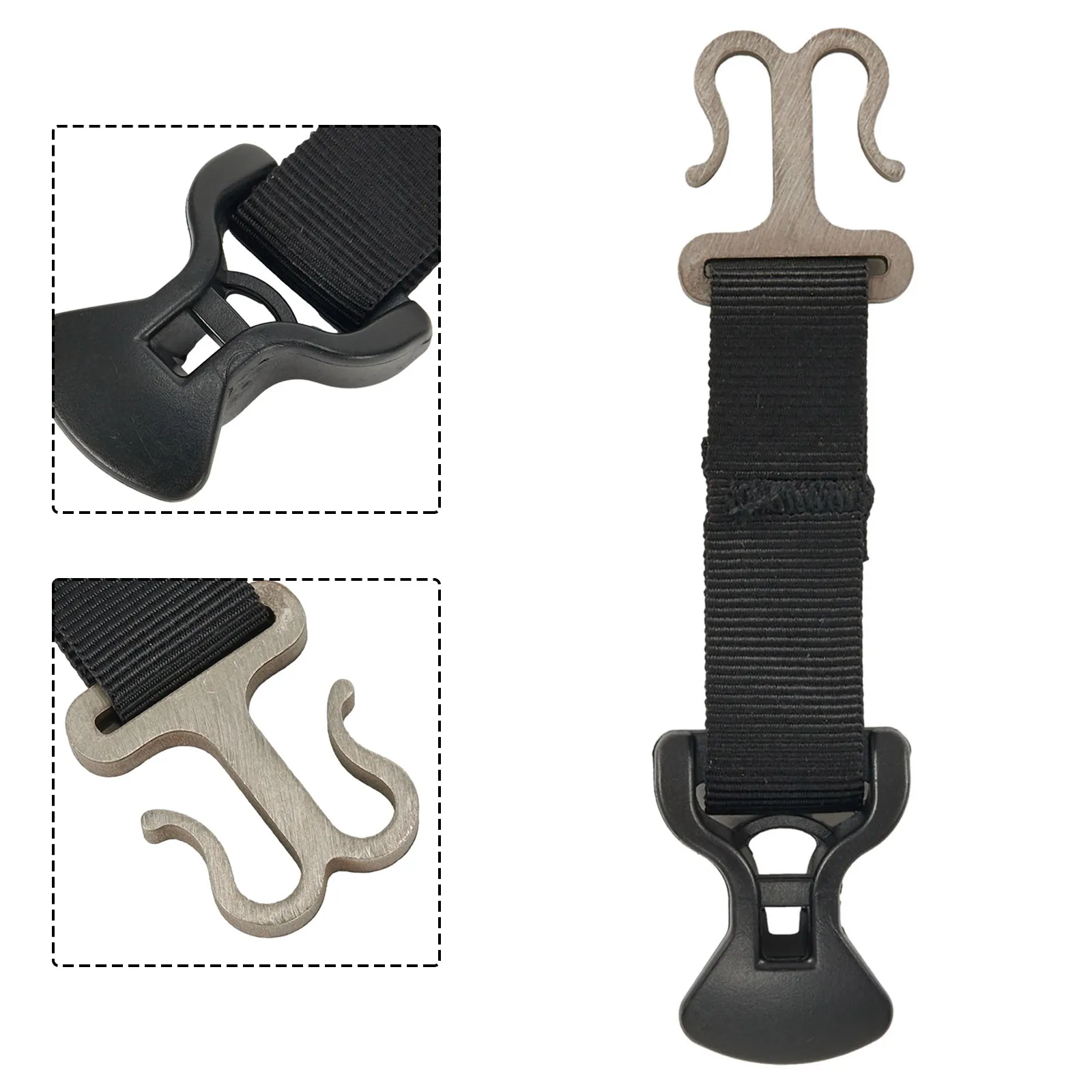 Hooks Tent Rope Holder Practical To Use About 85x20mm Black Connection Nylon+Stainless Steel+ABS Tent Set Up About 5.5g /pc
Hooks Tent Rope Holder Practical To Use About 85x20mm Black Connection Nylon+Stainless Steel+ABS Tent Set Up About 5.5g /pc