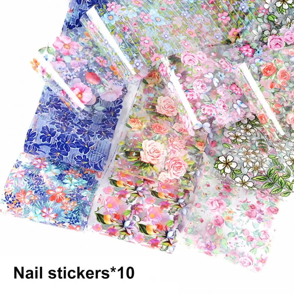 10Pcs Manicure Decal Easy to Apply Self-adhesive PET Retro Colorful Small Floral Nail Transfer Sticker for Decoration
10Pcs Manicure Decal Easy to Apply Self-adhesive PET Retro Colorful Small Floral Nail Transfer Sticker for Decoration
