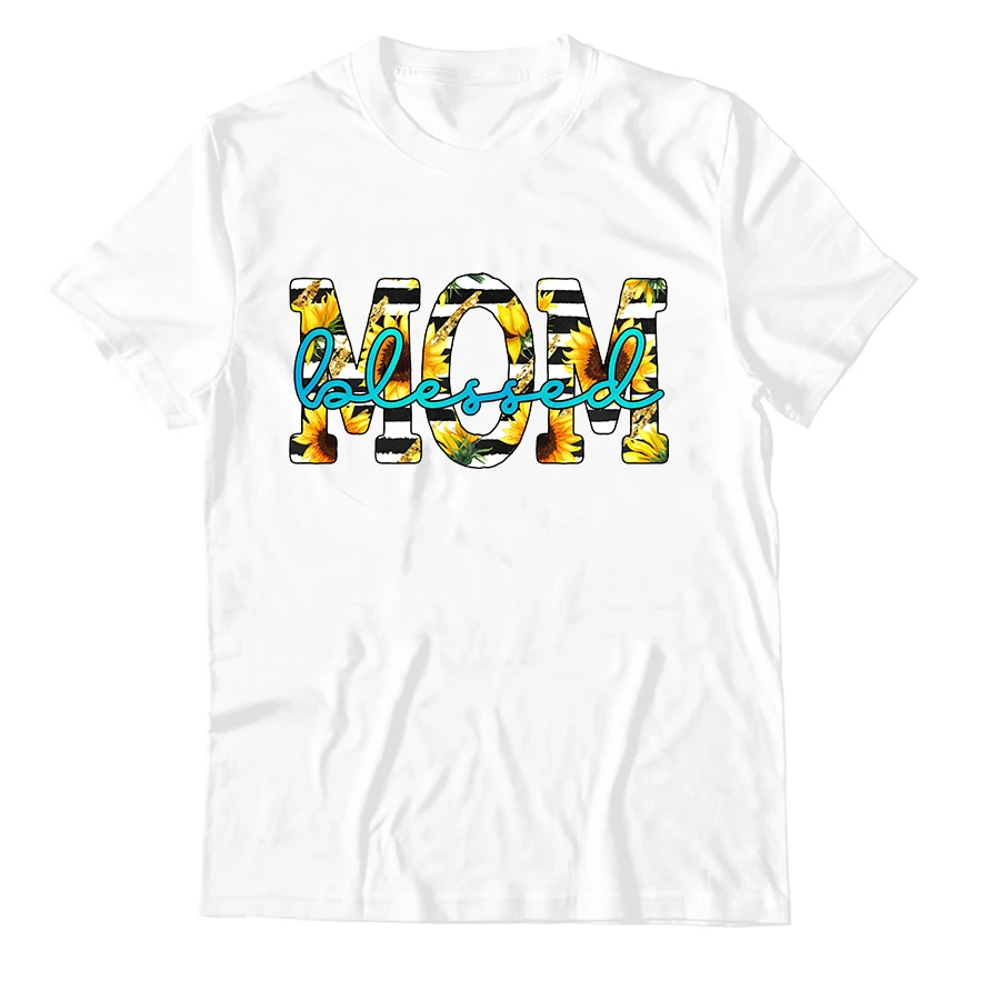 2022 New Arrivals 100% Cotton Women Graphic Mother's Day T Shirts Blessed Mom Colorful Leopard Sunflower Tops For Women
2022 New Arrivals 100% Cotton Women Graphic Mother's Day T Shirts Blessed Mom Colorful Leopard Sunflower Tops For Women