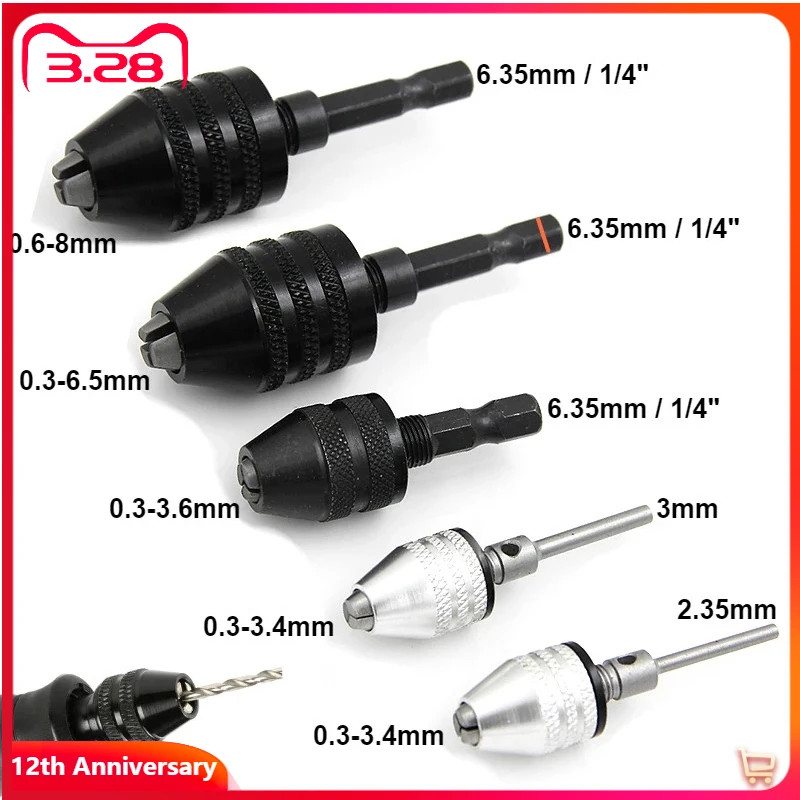 1Pcs 0.3-8mm Keyless Drill Chuck Self-Tighten Electric Drill Bits Collet Fixture Tool Quick Change Adapter Converter Tool 
1Pcs 0.3-8mm Keyless Drill Chuck Self-Tighten Electric Drill Bits Collet Fixture Tool Quick Change Adapter Converter Tool