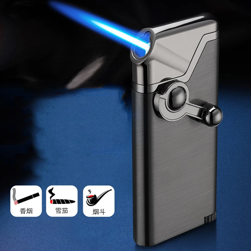 Creative Inflatable Cigar Cigarette Pipe Gas Lighter Oblique Angle Flame Rocker Blue FireTurbo Windproof Isqueiro
Creative Inflatable Cigar Cigarette Pipe Gas Lighter Oblique Angle Flame Rocker Blue FireTurbo Windproof Isqueiro