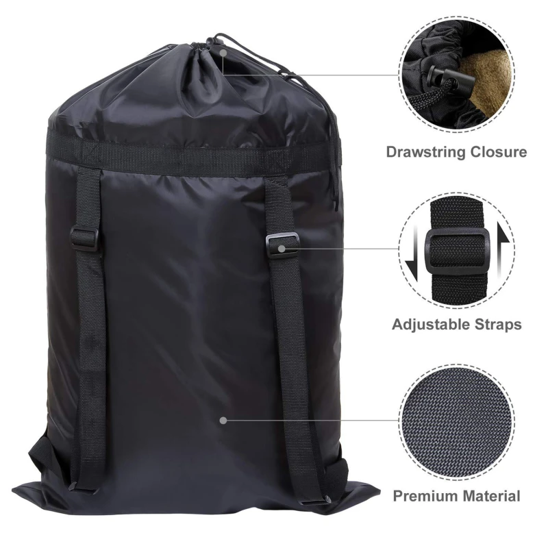 Hot Sale Large Laundry Bag Heavy Duty Polyester Washing Backpack with 2 Adjustable Shoulder Straps for School Camping
Hot Sale Large Laundry Bag Heavy Duty Polyester Washing Backpack with 2 Adjustable Shoulder Straps for School Camping