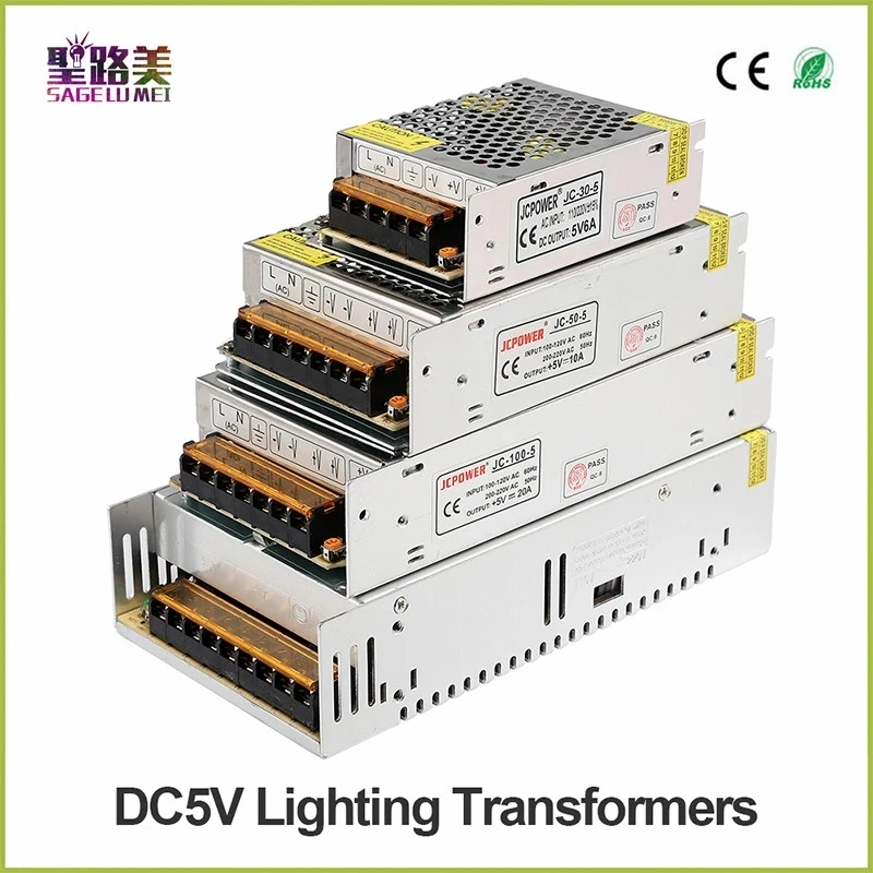 

DC5V 2A 3A 4A 5A 6A 10A 12A 20A 30A 40A 60A 70A Led Switching Power Supply Transformer Driver AC110V-220V AC-DC Power to Adapter