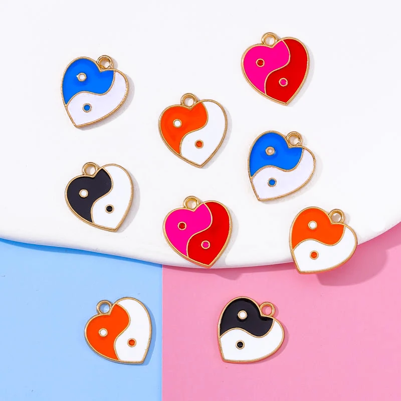 20Pcs 15*16mm Enamel Heart Yin Yang Kung Fu Tai Chi Charm Pendant Bracelet Necklace Earring DIY Charm Jewelry Making Accessories
20Pcs 15*16mm Enamel Heart Yin Yang Kung Fu Tai Chi Charm Pendant Bracelet Necklace Earring DIY Charm Jewelry Making Accessories
