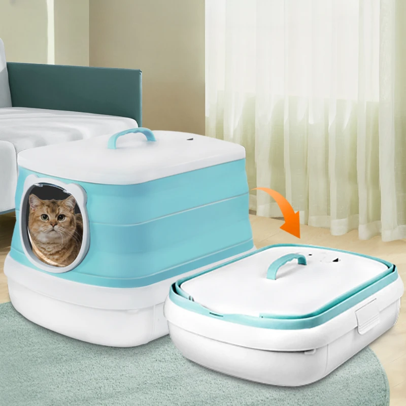 Pet Portable Cat Bedpans Folding Sandbox Enclosed Big Cat Bedpans Intelligence Deodorization Arenero Gatos Cat Supplies QF50CB
Pet Portable Cat Bedpans Folding Sandbox Enclosed Big Cat Bedpans Intelligence Deodorization Arenero Gatos Cat Supplies QF50CB