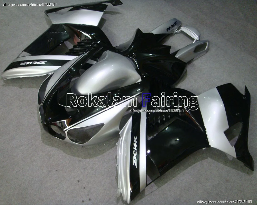 For Kawasaki Black Silver Fairing Ninja ZX14R 2006-2011 ZZR 1400 06 07 08 09 10 11 ZX-14R Body Kit (Injection molding)
For Kawasaki Black Silver Fairing Ninja ZX14R 2006-2011 ZZR 1400 06 07 08 09 10 11 ZX-14R Body Kit (Injection molding)