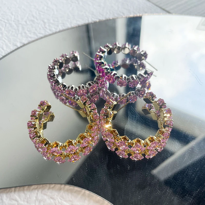 UILZ Romance Round CZ Hoop Earrings for Women with Pink Cubic Zirconia Earring Aesthetics Anniversary Gift Female Jewelry 2022
UILZ Romance Round CZ Hoop Earrings for Women with Pink Cubic Zirconia Earring Aesthetics Anniversary Gift Female Jewelry 2022
