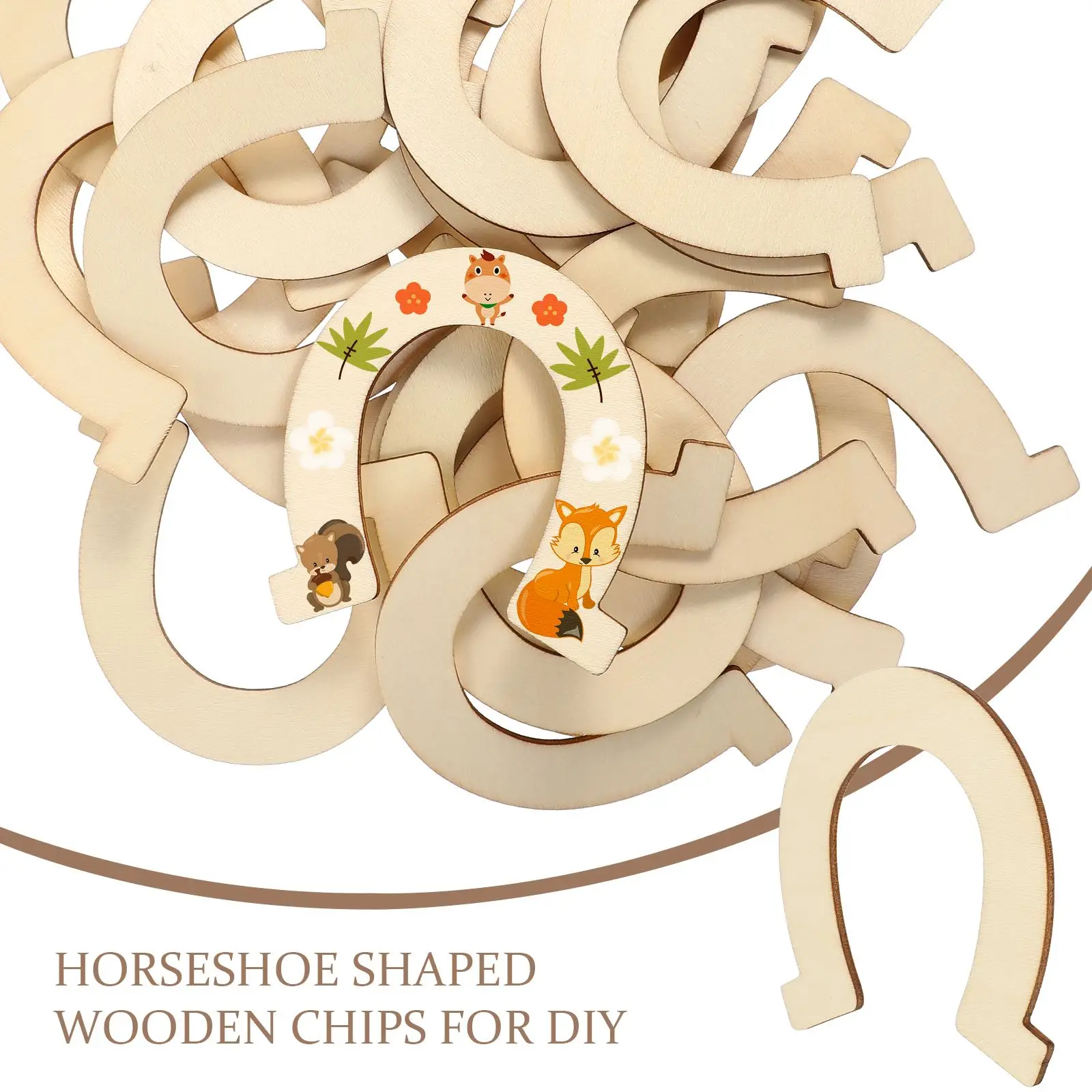 24pcs Horseshoe-shaped Wood Chips Wood Slices DIY Crafts Wood Chips Decorations for DIY Handicrafts DIY Eco-Friendly Wood Chips
24pcs Horseshoe-shaped Wood Chips Wood Slices DIY Crafts Wood Chips Decorations for DIY Handicrafts DIY Eco-Friendly Wood Chips