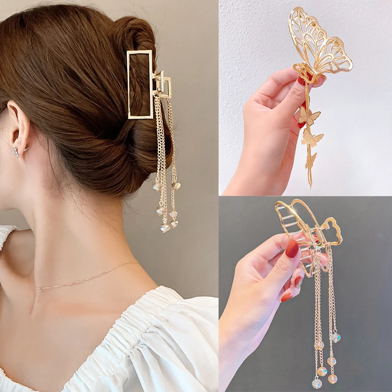 Hollow Out Hair Claw Pearl Tassel Hair Pins for Women Girl Vintage Metal Gold Color Hair Crab Clip Jewelry Hair Accessories
Hollow Out Hair Claw Pearl Tassel Hair Pins for Women Girl Vintage Metal Gold Color Hair Crab Clip Jewelry Hair Accessories