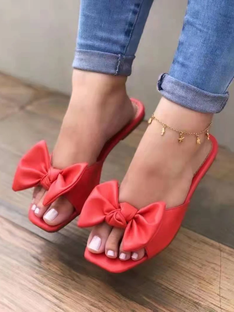 Women's Slippers Sandals Cute Bowknot Casual Flat Outdoor Beach Flip Flops Sandals Summer Women 2022 Large Shoes Size 36-43
Women's Slippers Sandals Cute Bowknot Casual Flat Outdoor Beach Flip Flops Sandals Summer Women 2022 Large Shoes Size 36-43