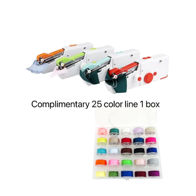 New Hand-held Small Sewing Machine Handmade Simple Portable Single Thread Sewing Machine Complimentary 25 Color Line 1 Box
New Hand-held Small Sewing Machine Handmade Simple Portable Single Thread Sewing Machine Complimentary 25 Color Line 1 Box