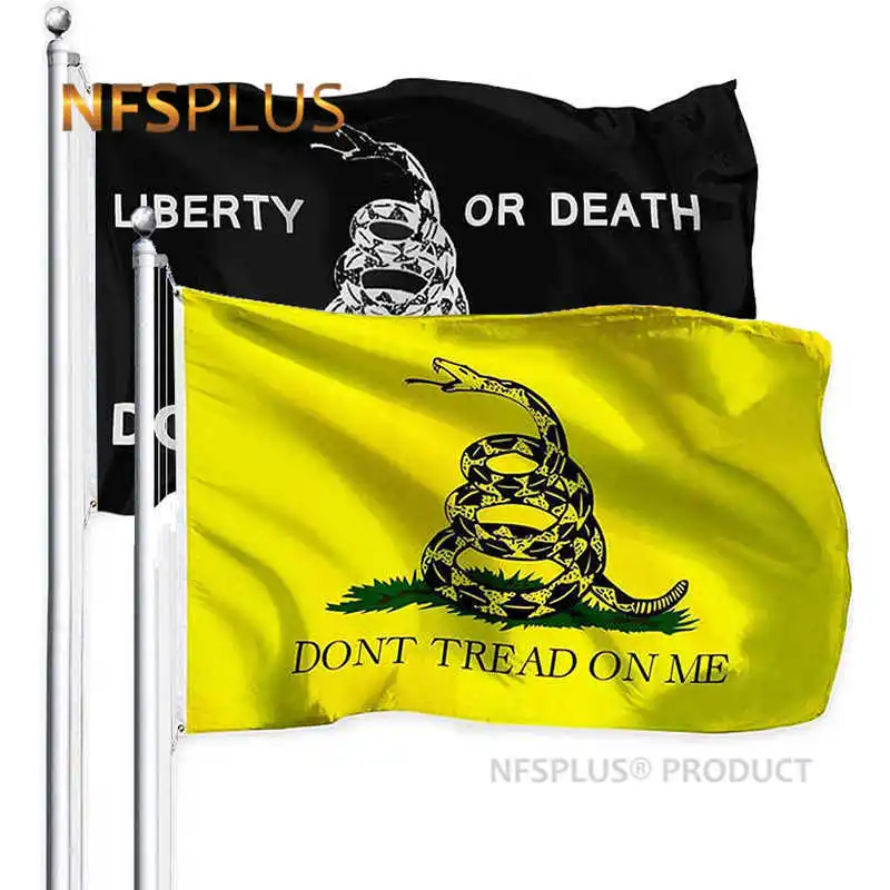 American Gadsden Flag DONT TREAD ON ME 3x5 Feet Black Yellow Polyester Snake Printed Home Party Decorative Flags Banners USA
American Gadsden Flag DONT TREAD ON ME 3x5 Feet Black Yellow Polyester Snake Printed Home Party Decorative Flags Banners USA