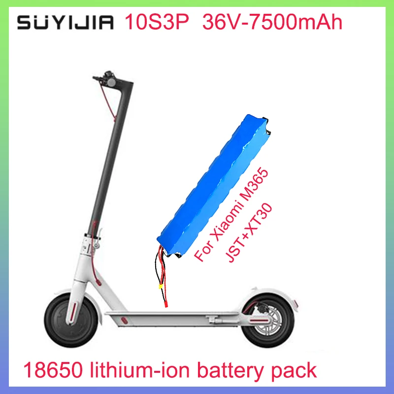 SUYIJIA 36V 10S3P 7500mah 18650 Li-ion Battery Pack for Xiaomi Mijia M365 Hover Scooter Built-in BMS
SUYIJIA 36V 10S3P 7500mah 18650 Li-ion Battery Pack for Xiaomi Mijia M365 Hover Scooter Built-in BMS