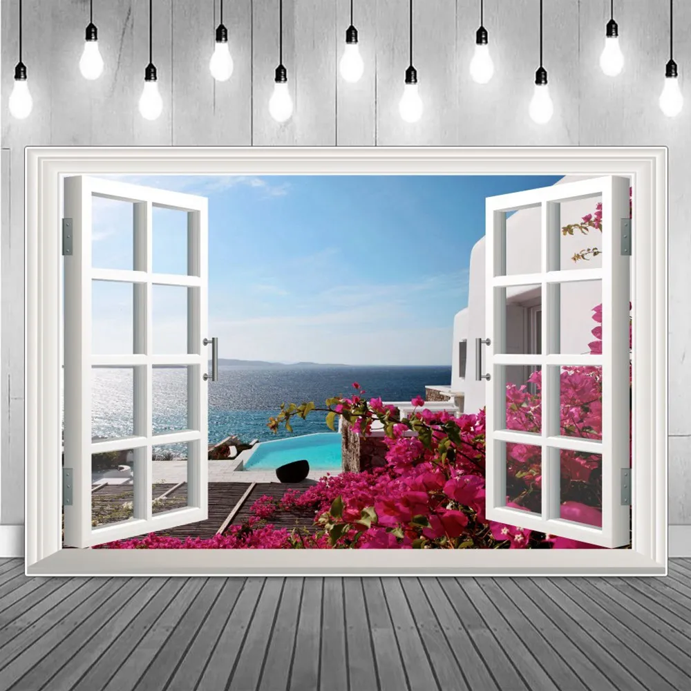 Pure White Seaside Window Wallpaper Photocall Decoration Photography Backdrops Wood House Interior Blocks Flowers Backgrounds
Pure White Seaside Window Wallpaper Photocall Decoration Photography Backdrops Wood House Interior Blocks Flowers Backgrounds